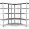 Угловой стеллаж MS Standart 185/100x60/4