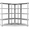 Угловой стеллаж MS Standart 185/100x40/4